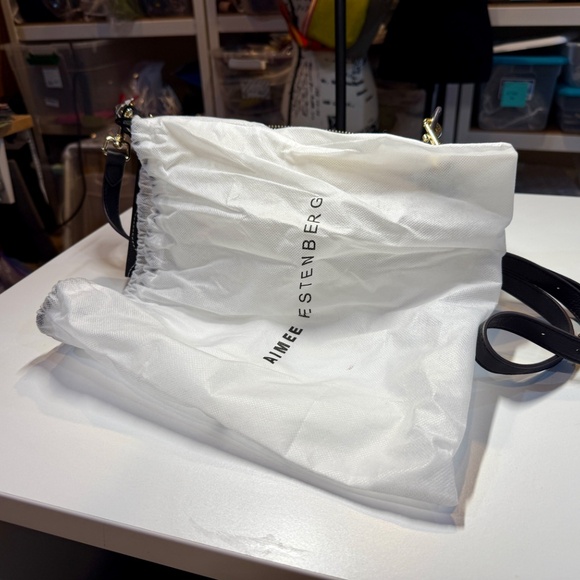 Aimee Kestenberg Hamilton- Leather Canvas Crescent Crossbody bag - Picture 2 of 6